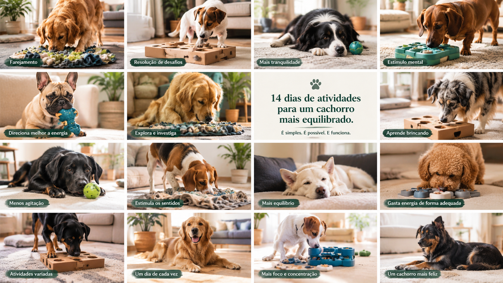 Atividades de enriquecimento ambiental para cães